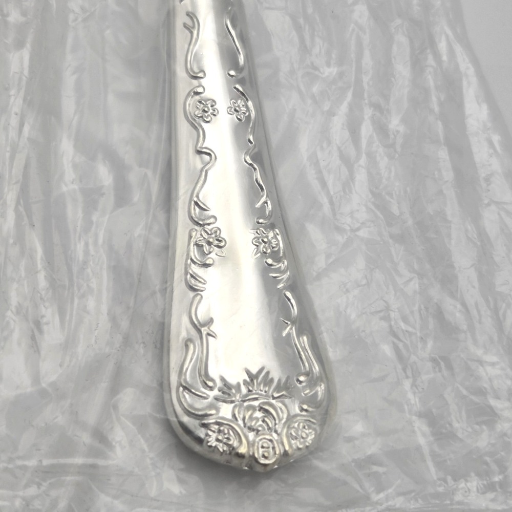 WM. Rogers & Son Enchanted Rose Silverplate Serving / Casserole Spoon 11"  NEW - Picture 2 of 7